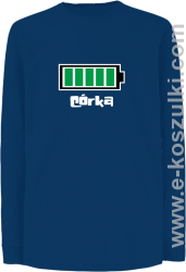 Córka Bateria 100% - longsleeve dziecięcy niebieski
