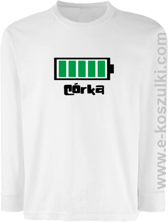 Córka Bateria 100% - longsleeve dziecięcy biały