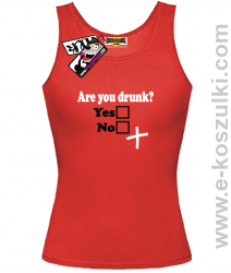 Are You Drunk - top damski - czerwony