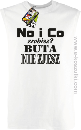 No i co zrobisz? Buta nie zjesz - bezrękawnik męski biały