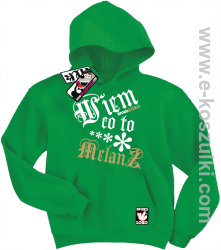 Wiem co to melanż bluza dziecięca - zielony