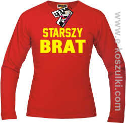 Starszy Brat - longsleeve męski - czerwony