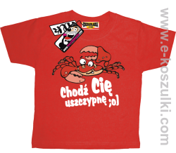 Chodź Cię uszczypnę koszulka dziecięca - czerwony