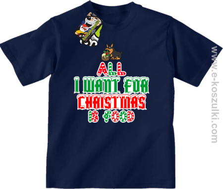All I want for Christmas is food - koszulka dziecięca