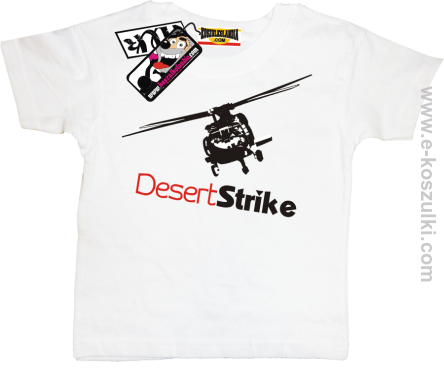 Desert strike helikopter koszulka dziecięca - biały