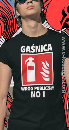 Koszulka gaśniczo-polityczna Gaśnica WRÓG PUBLICZNY No1 - koszulka męska