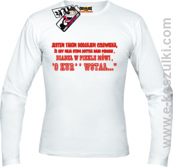 Diabeł w piekle mówi... - longsleeve męski - biały
