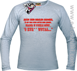 Diabeł w piekle mówi... - longsleeve męski - melanżowy