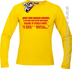 Diabeł w piekle mówi... - longsleeve męski - żółty