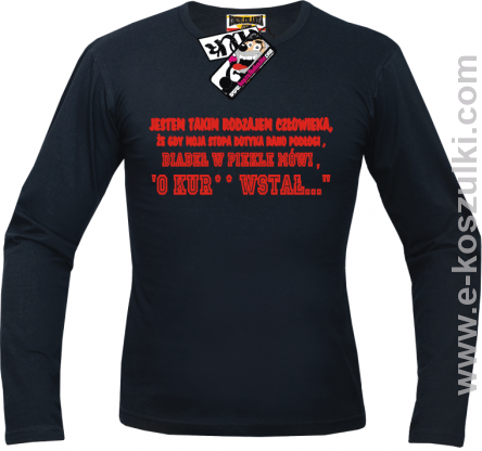Diabeł w piekle mówi... - longsleeve męski - czarny