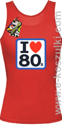 I love 80s -nowoczesny top damski czerwony