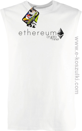 Ethereum CryptoMiner Symbol - bezrękawnik męski biały