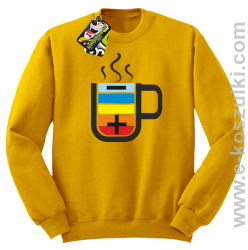 Kubek naładowany energią - bluza bez kaptura żółta