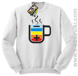 Kubek naładowany energią - bluza bez kaptura biała