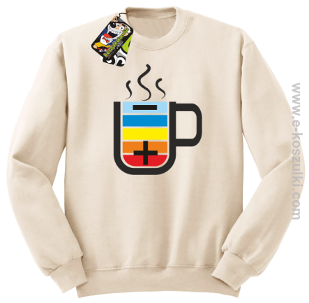 Kubek naładowany energią - bluza bez kaptura beżowa