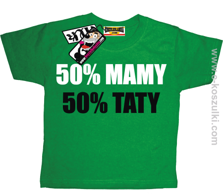 50% mamy 50% taty - koszulka dziecięca