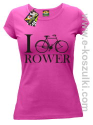 I love rower - koszulka damska fuchsia