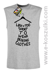 Life is too short to wear boring clothes - bezrękawnik męski melanż 

