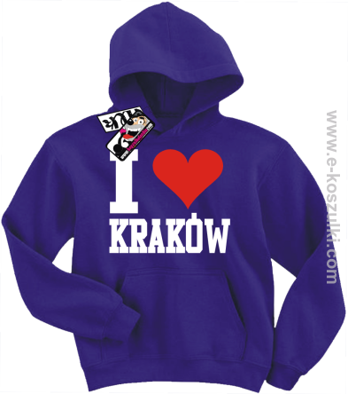 I love Kraków bluza dziecięca - fioletowy