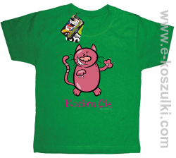 Kociam Cię Kotek Smyrek - koszulki dziecięce zielone