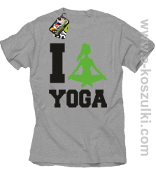 I love YOGA - koszulka z nadrukiem melanż