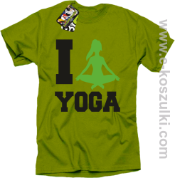 I love YOGA - koszulka z nadrukiem kiwi