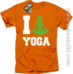I love YOGA - koszulka z nadrukiem pomarańczowy