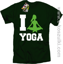 I love YOGA - koszulka z nadrukiem butelkowy