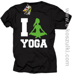 I love YOGA - koszulka z nadrukiem czarny
