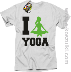I love YOGA - koszulka z nadrukiem biały