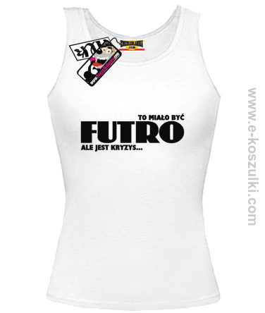 Futro - top damski - biały