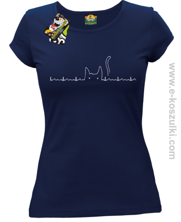 Koci Elektrokardiograf - koszulka damska 