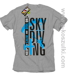 Skydiving keep calm and dive on - koszulka męska melanżowa