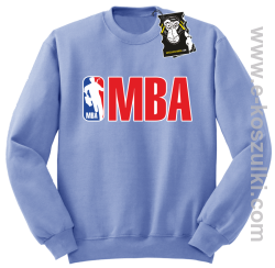 MBA - bluza koszykarska bez kaptura błękitna