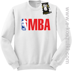MBA - bluza koszykarska bez kaptura biała