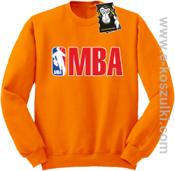 MBA - bluza koszykarska bez kaptura pomarańczowa