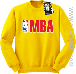MBA - bluza koszykarska bez kaptura żółta
