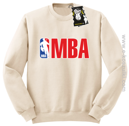 MBA - bluza koszykarska bez kaptura beżowa