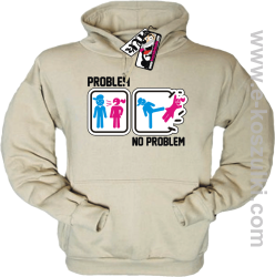 Problem No Problem - bluza męska z kapturem - beżowy