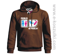 Problem No Problem - bluza męska z kapturem - brązowy