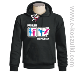 Problem No Problem - bluza męska z kapturem - czarny