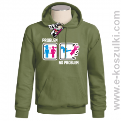 Problem No Problem - bluza męska z kapturem - khaki
