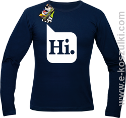 Hi. ! - longsleeve męski granatowy