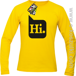 Hi. ! - longsleeve męski zółty