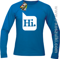Hi. ! - longsleeve męski niebieski