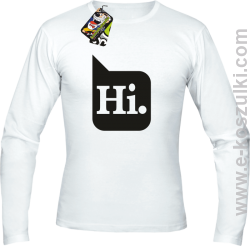 Hi. ! - longsleeve męski biały