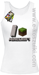 I love Minecraft - top damski biały