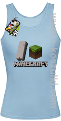 I love Minecraft - top damski błękitny