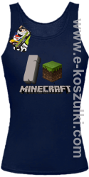 I love Minecraft - top damski granatowy