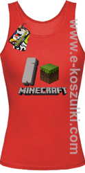 I love Minecraft - top damski czerwony